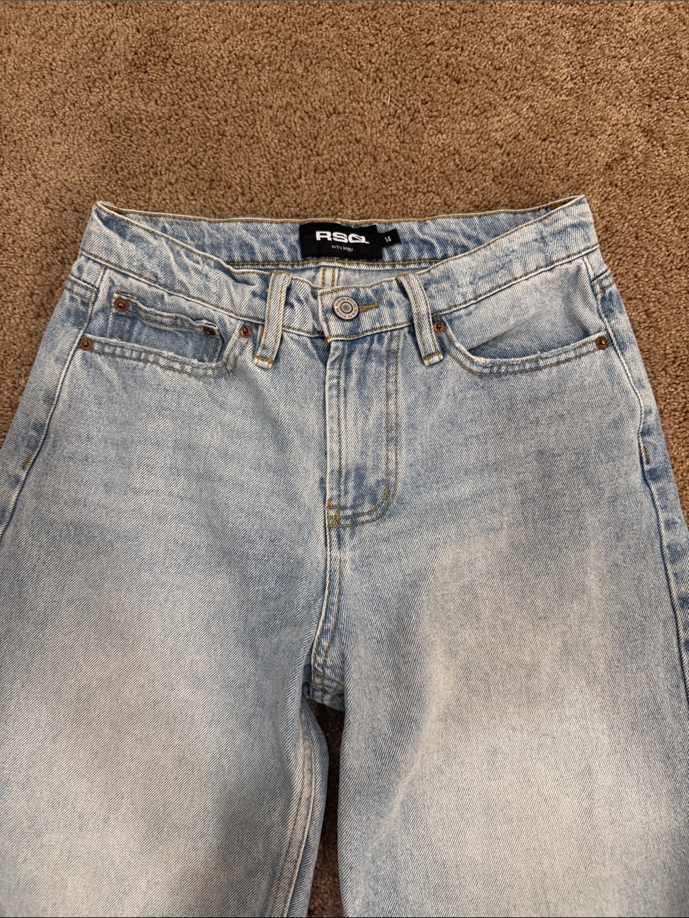 RSQ Light Blue Straight-Leg Kids Jeans - Picture 2 of 7